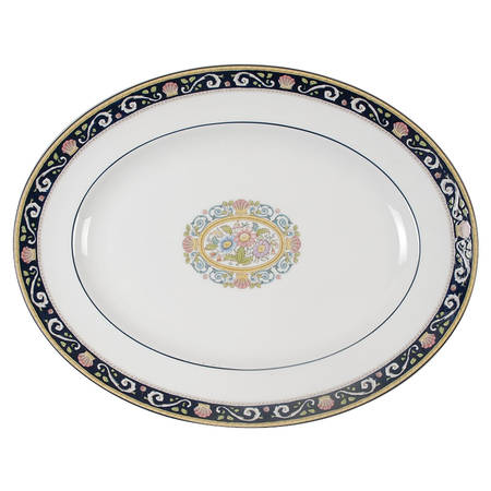 Runnymede Blue 14" Oval Serving Platter