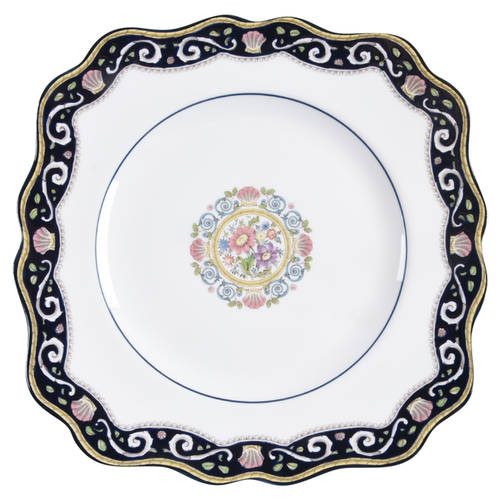 Runnymede Blue Square Luncheon Plate