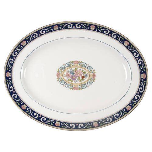 Runnymede Blue 15" Oval Serving Platter