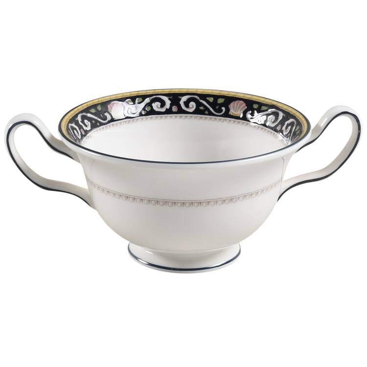 Runnymede Blue Footed Cream Soup Bowl