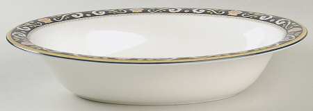 Runnymede Blue 9" Oval Vegetable Bowl