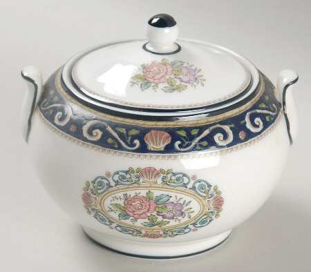 Runnymede Blue 146 Shape Sugar Bowl & Lid