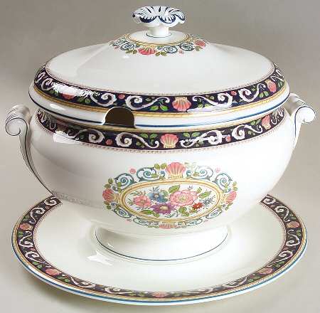 Runnymede Blue Tureen & Lid w/Underplate