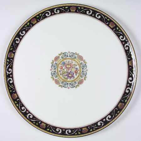 Runnymede Blue Round Torte Plate