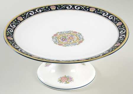 Runnymede Blue 9" Diameter Pedestal Cake Stand
