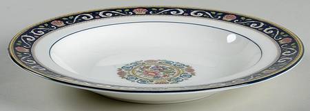 Runnymede Blue Large Rim Soup Bowl