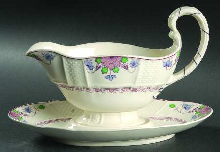 Saxon Gravy Boat with Attached Underplate by Wedgwood