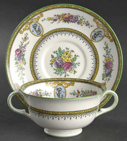 Sheerness Footed Bouillon Cup & Saucer
