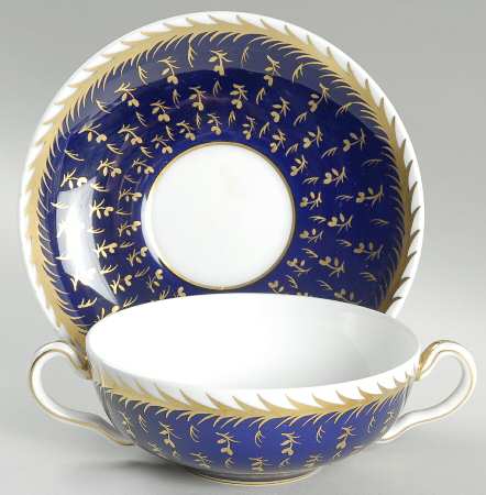 St. James Flat Cream Soup Bowl & Saucer Set