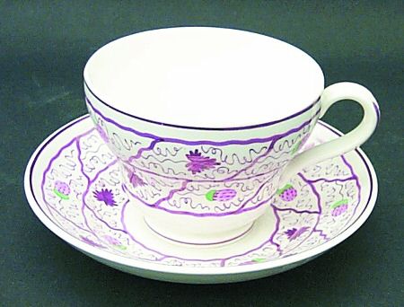 Strawberry Lustre Footed Cup & Saucer Set