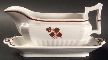 Tea Leaf Gravy Boat & Underplate