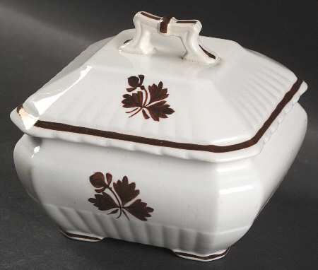 Tea Leaf Square Covered Butter