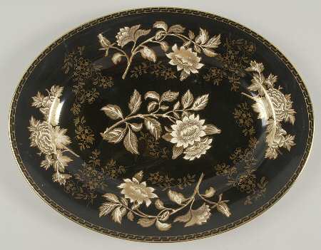 Tonquin Black 14" Oval Serving Platter