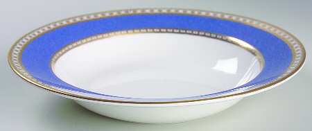 Ulander Powder Blue Rim Soup Bowl