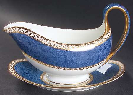Ulander Powder Blue Gravy Boat & Underplate