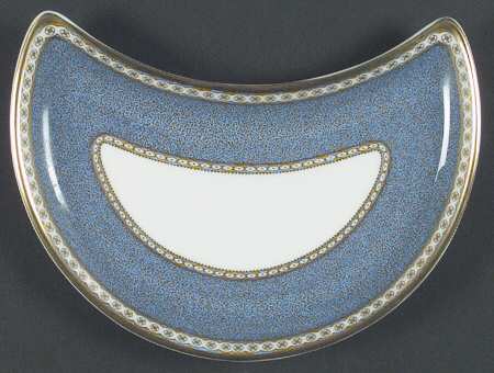 Ulander Powder Blue Crescent Salad Plate