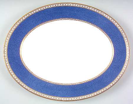 Ulander Powder Blue 14" Oval Serving Platter