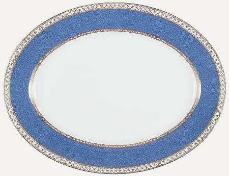 Ulander Powder Blue 15" Oval Serving Platter