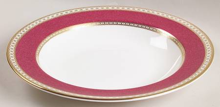 Ulander Powder Ruby Large Rim Soup Bowl