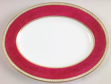 Ulander Powder Ruby 17" Oval Serving Platter