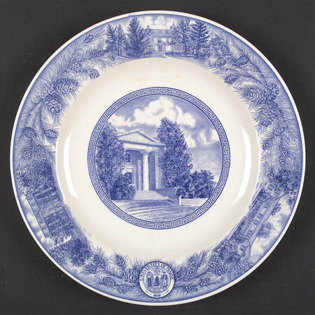 University of Maine Blue Dinner Plate by Wedgwood