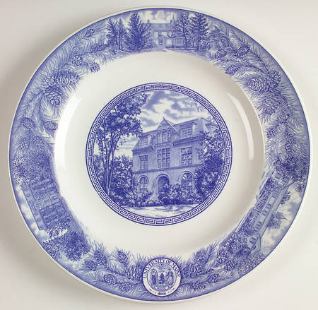 University of Maine Blue Dinner Plate by Wedgwood