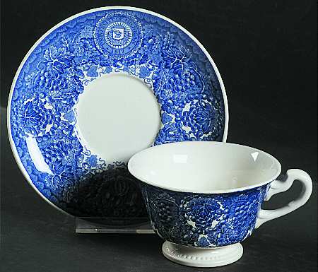 University of Michigan Blue Footed Cup & Saucer Set by Wedgwood