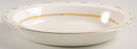 Wakefield (Imperial Ivory, Rim) 10" Oval Vegetable Bowl by Wedgwood