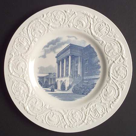 Wesleyan College Blue Dinner Plate