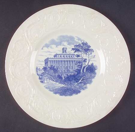Wesleyan College Blue Dinner Plate