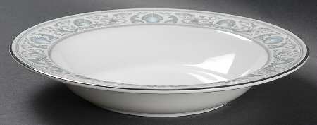White Dolphins Rim Soup Bowl