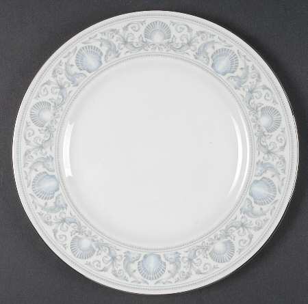 White Dolphins Luncheon Plate