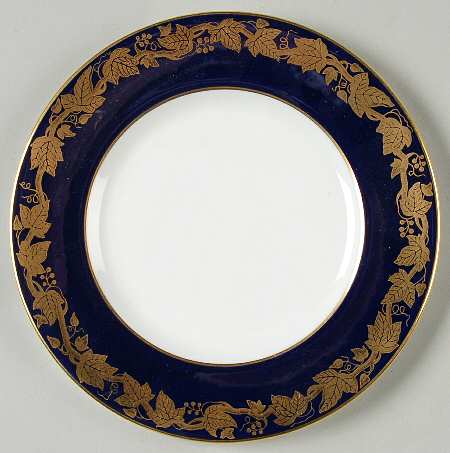 Whitehall (Mazerine Blue Rim) Bread & Butter Plate by Wedgwood