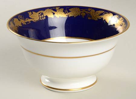 Whitehall (Mazerine Blue Rim) Cranberry Bowl
