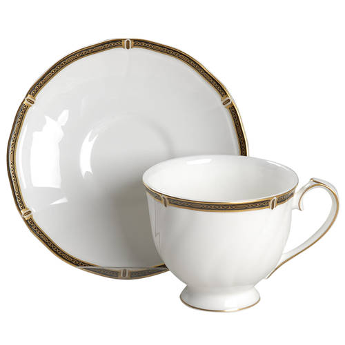 Windsor Black Footed Cup & Saucer Set
