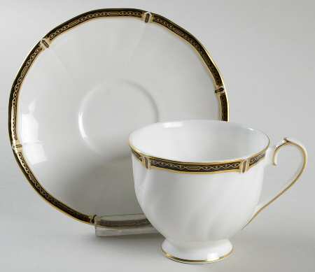 Windsor Black Footed Demitasse Cup & Saucer Set