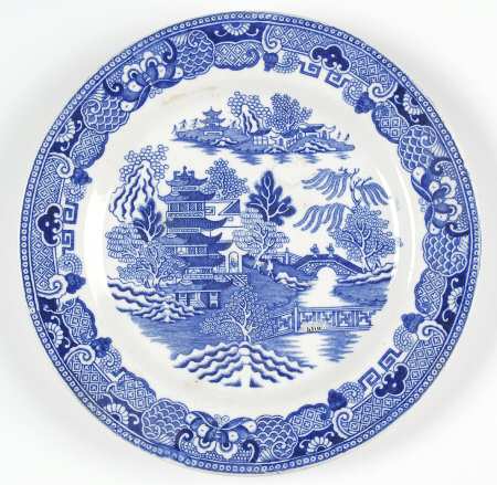Willow Blue (Older, Smooth) Dessert/Pie Plate