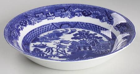 Willow Blue (Older, Smooth) Coupe Soup Bowl