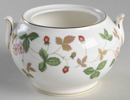 Wild Strawberry (Bone & Oven To Table) 146 Shape Sugar Bowl No Lid