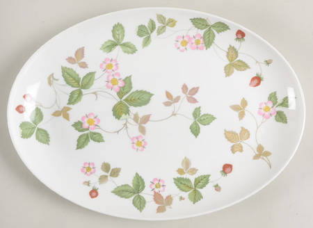 Wild Strawberry (Bone & Oven To Table) 11" Oval Plate