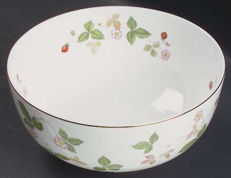 Wild Strawberry (Bone & Oven To Table) 8" Salad Serving Bowl