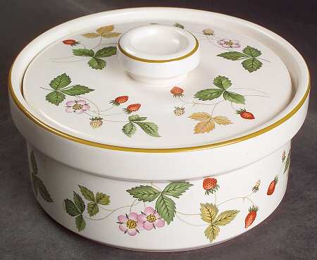 Wild Strawberry (Bone & Oven To Table) Individual Casserole & Lid