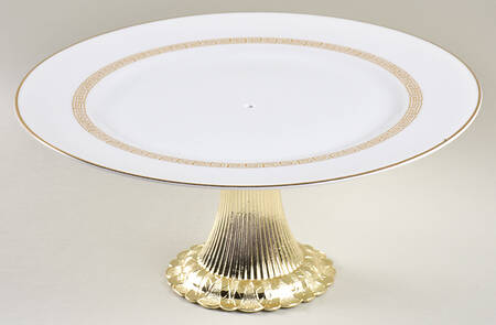 Doric Cake Stand with 4"-5" Metal Pedestal  Hc by Wyndham