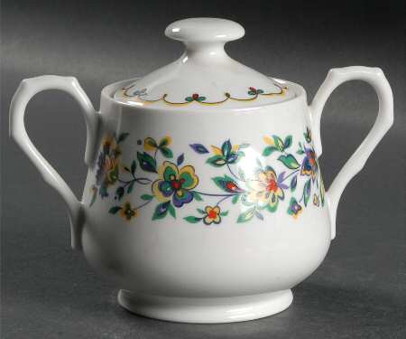 Wild Flowers Sugar Bowl & Lid by Wyndham