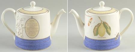 Sarah's Garden 2001 Signed Teapot & Lid by Wedgwood