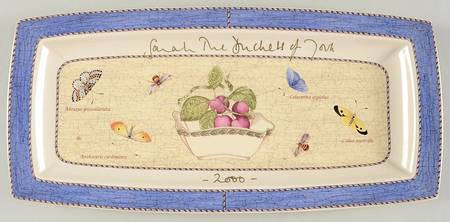 Sarah's Garden 2000 Signed Rectangular Dish