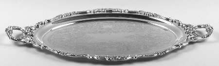 Baroque (Silverplate, Hollowware, Older) Medium Silverplate Waiter Tray