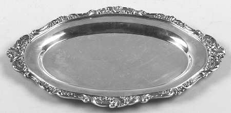 Baroque (Silverplate, Hollowware, Older) Silverplate Tray (for Creamer and Sugar Set)
