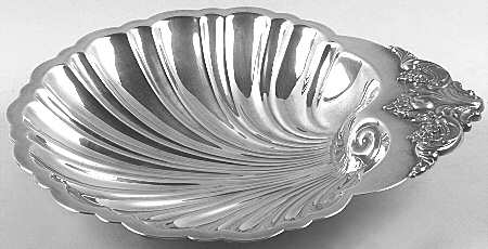 Baroque (Silverplate, Hollowware, Older) Large Plated Shell Bon Bon Bowl