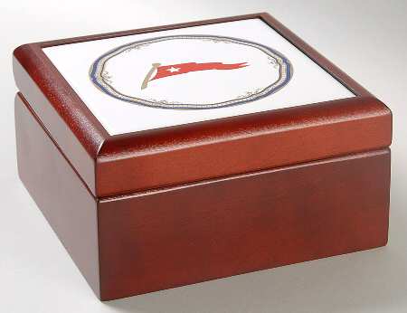 Titanic Wood Cache Box with Hinged Lid